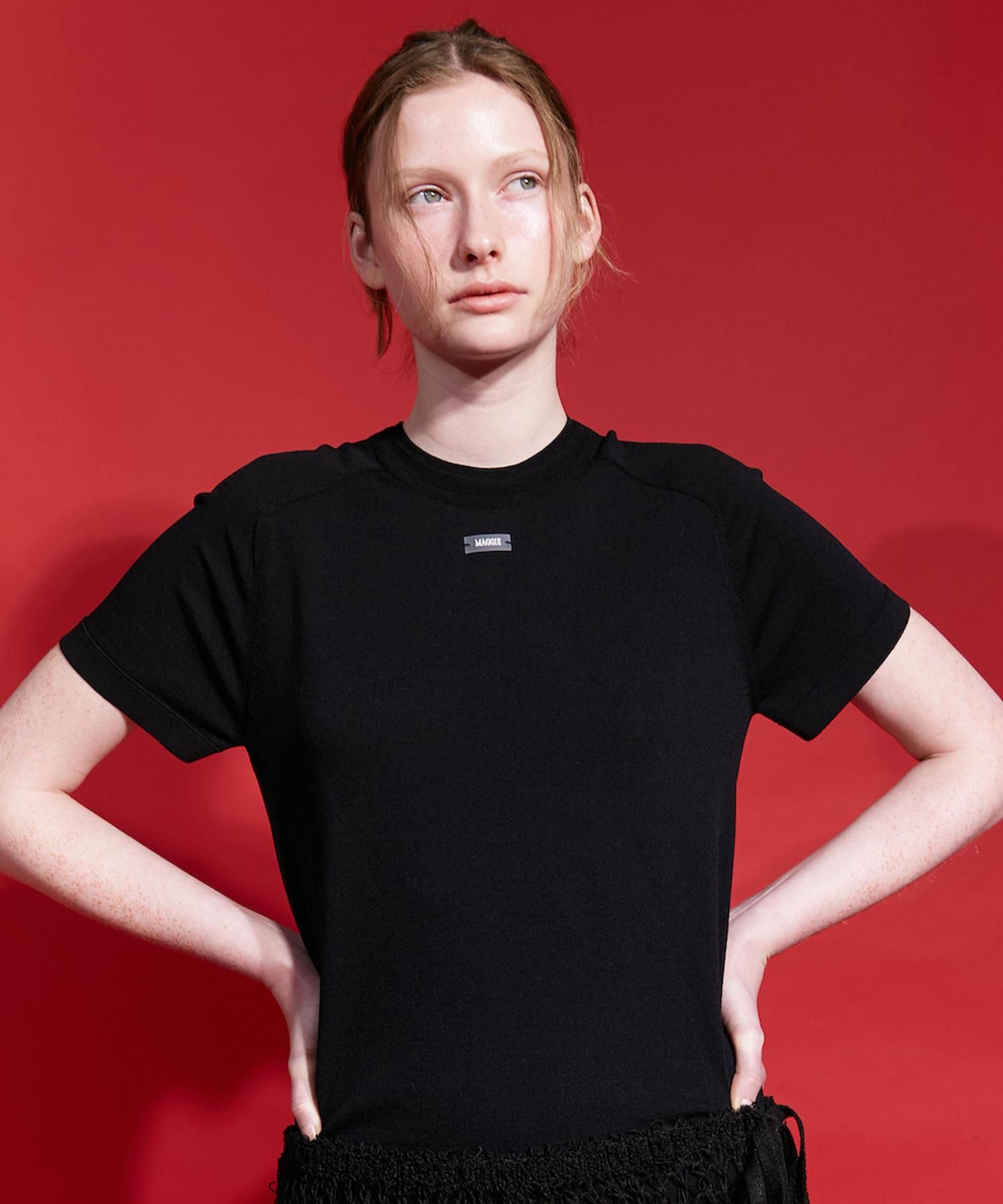 Maggie Shiny Half Sleeve (Black) Black