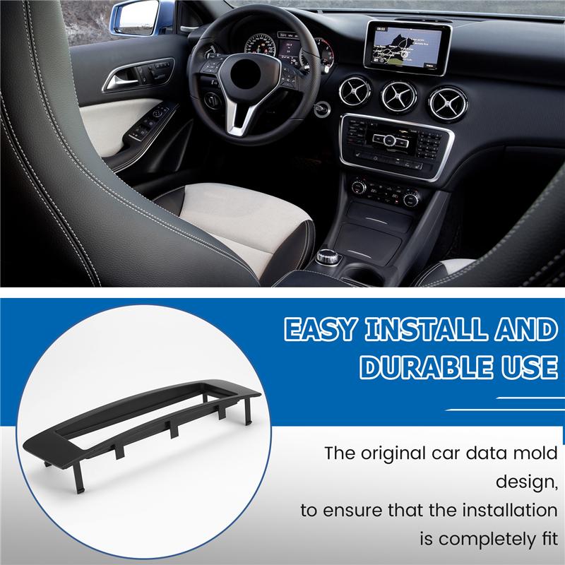 Portable Car Radio Fascia For BENZ B Class (W246)/A Class (W176) 2013-2015 Stereo DVD Frame Trim Surround Panel Install Bezel