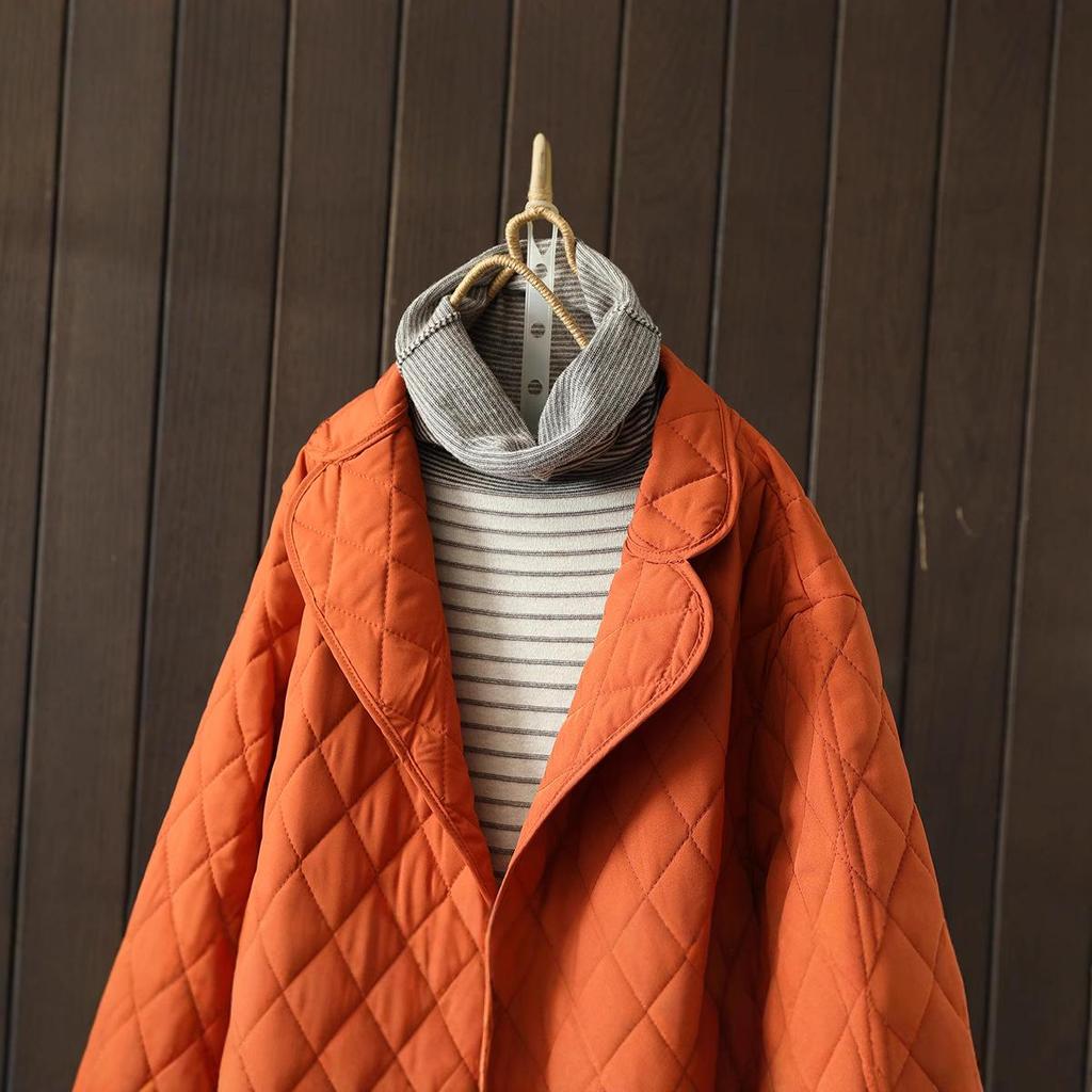 Women's Mid-Length Quilted Down Cotton Windbreaker Jacket