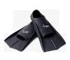 Eco-friendly Soft Silicone Hot Sell Custom Logo Full Foot Diving Fin Adult Kids Short Blade Swim Fins for Snorkeling Diving