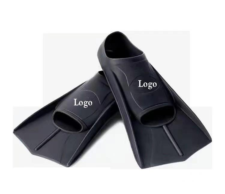 Eco-friendly Soft Silicone Hot Sell Custom Logo Full Foot Diving Fin Adult Kids Short Blade Swim Fins for Snorkeling Diving