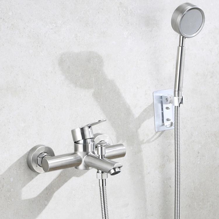 Bathroom Shower Faucet Set 304 Stainless Steel Bathtub Faucet Into The Wall Bathroom Dual Mixed Water Valve Hot and Cold Faucet