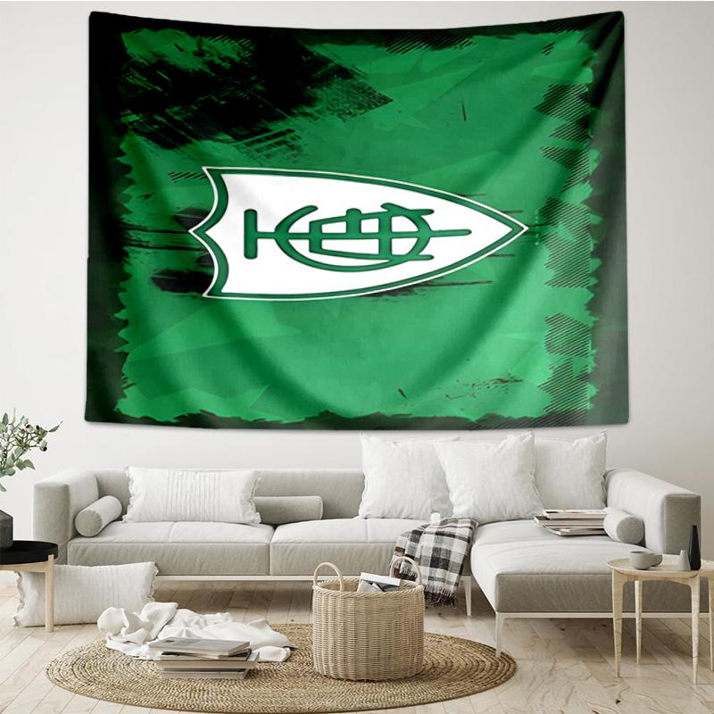 1PC Green Shield Emblem Design Printed Tapestry Room Decoration Wall Hanging for Living Room Bedroom, dormitory, Birthday and Christmas gifts