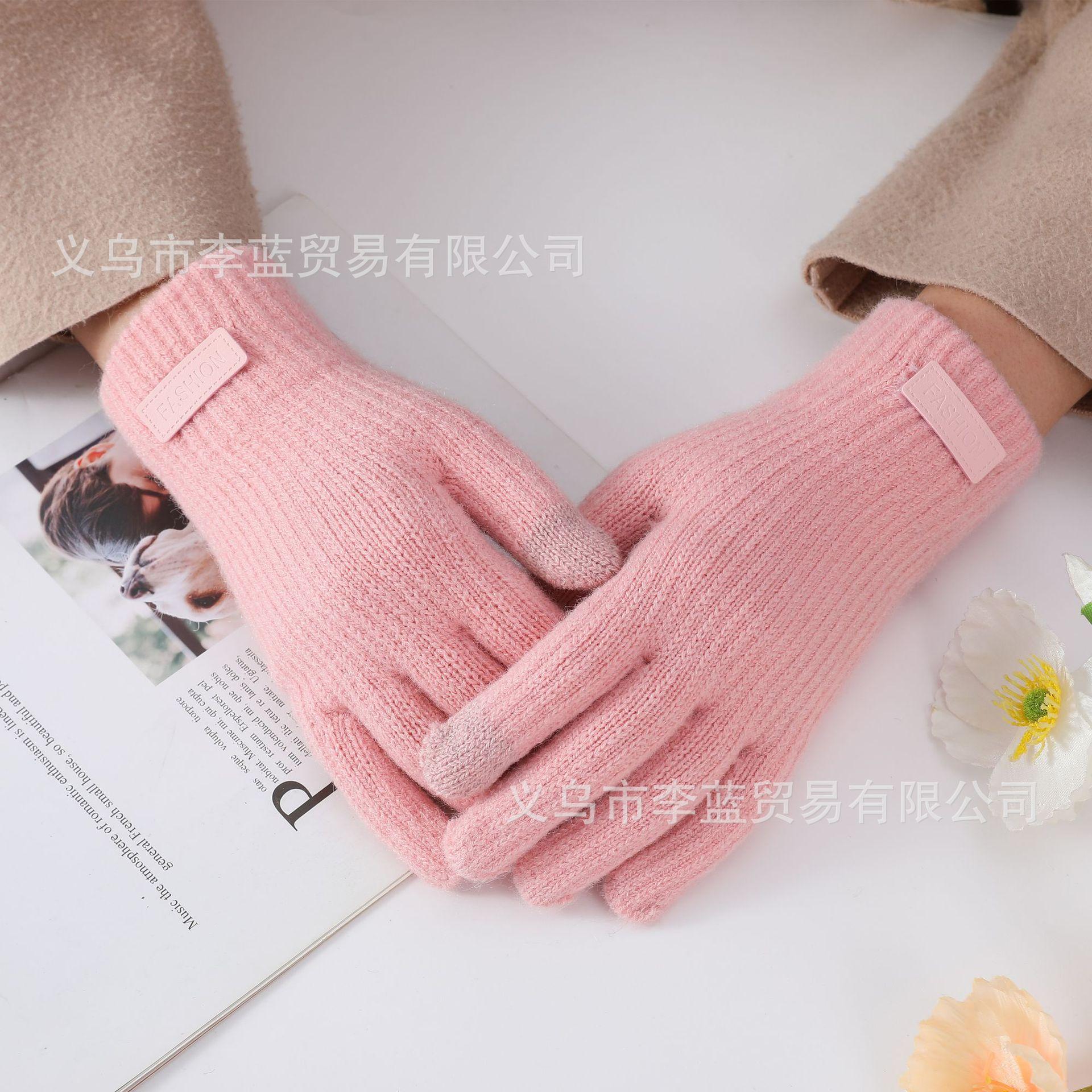 

Зимние перчатки однотонные под норку One Size