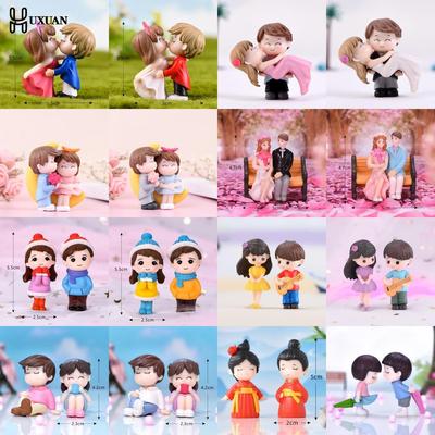 Lovers Couple Miniature Mini Doll DIY Terrarium Figurines Fairy Garden Decor Valentine's Day Gift Home Accessories