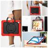 For iPad Air 13 M2 M3 2025, Military Grade Shockproof Protective Silicone Cover 360 Folding Handle Grip + Handle Shoulder Strap