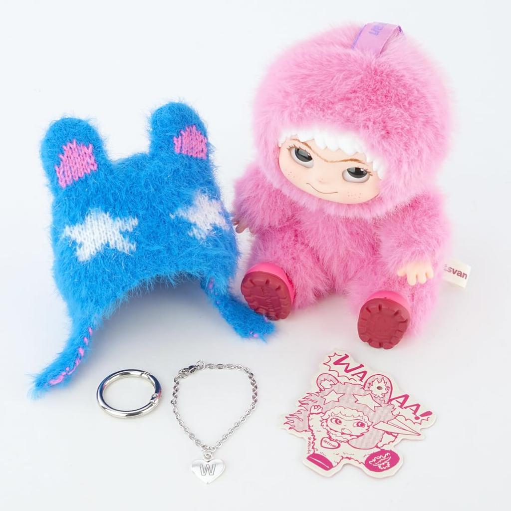 Hassy Top-in Wakuku Rose, 1 Pack Boxed, Trading Mascot Series, FUZZY TRENDY FUN PARTY Plush Toy