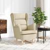 Rocking Chair, Cream, 74X90X102 Cm, Upholstered with Fabric