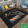 Letrero retro de barbería Alfombra de área Alfombra grande para sala de estar dormitorio cocina baño mesita de noche juego antideslizante cámaras