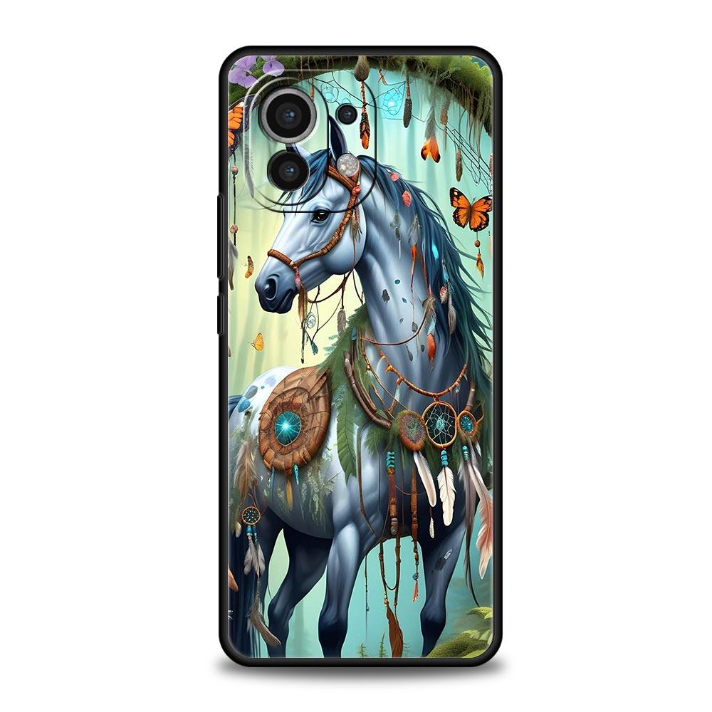 Coque de téléphone pour Xiaomi Mi 17 15 14 13 12 11 Ultra 15T 14T 13T 12T 11T Pro Lite 5G TPU Souple Capas Cheval Animal Fundas Capas