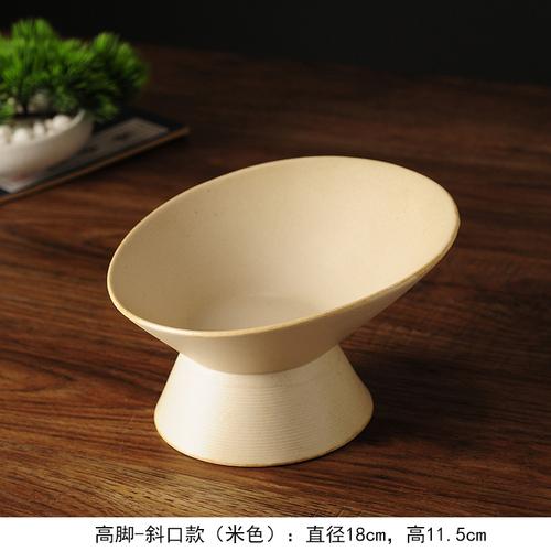 Flower Shape Ceramic Plate Refreshment Tray Tall Feet Dessert Cake Pan Fruit Tray Decorative Plate Dried Fruit Snack Plates Dish