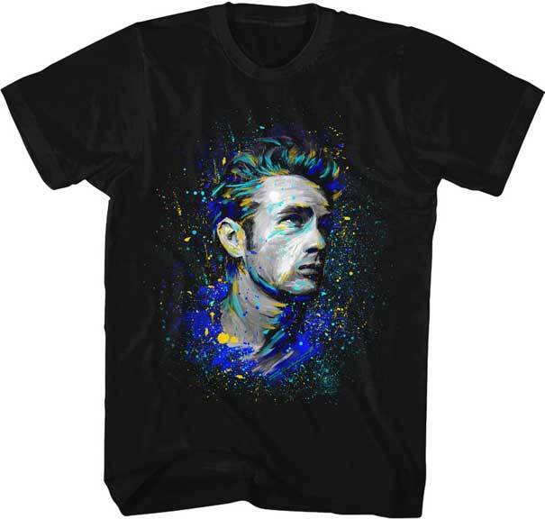 James Dean 1950's Icon Colorful Portrait Painting Spacey Men's T Shirt Unisex T-Shirt