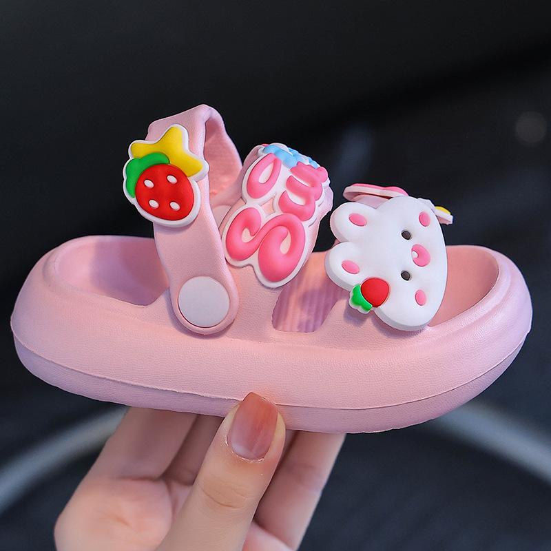 Girls Sandals Children Summer Baby Indoor Soft Bottom Infant Anti-slip Rabbit Slippers Boys Soft Bottom Sandal Slippers