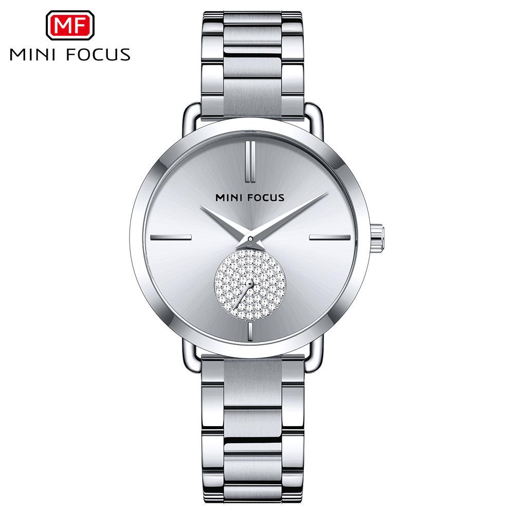 Light Luxury Diamond Set Women's Watch Simple Sun Pattern Waterproof Steel Belt Women's Watch