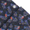 Blauer Vogel Botanischer Duschvorhang Heimdekoration Wasserdichtes Gewebe Badezimmer Dekoration Wandbehang Künstlerisches Design (Navy blau)
