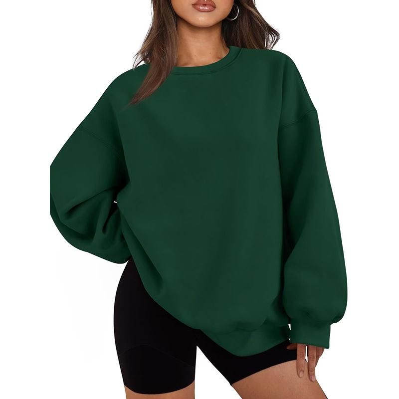 Unisex Round Neck Loose Sweatshirt Hoodie - Long Sleeve Casual Top for Spring, Autumn, and Winter
