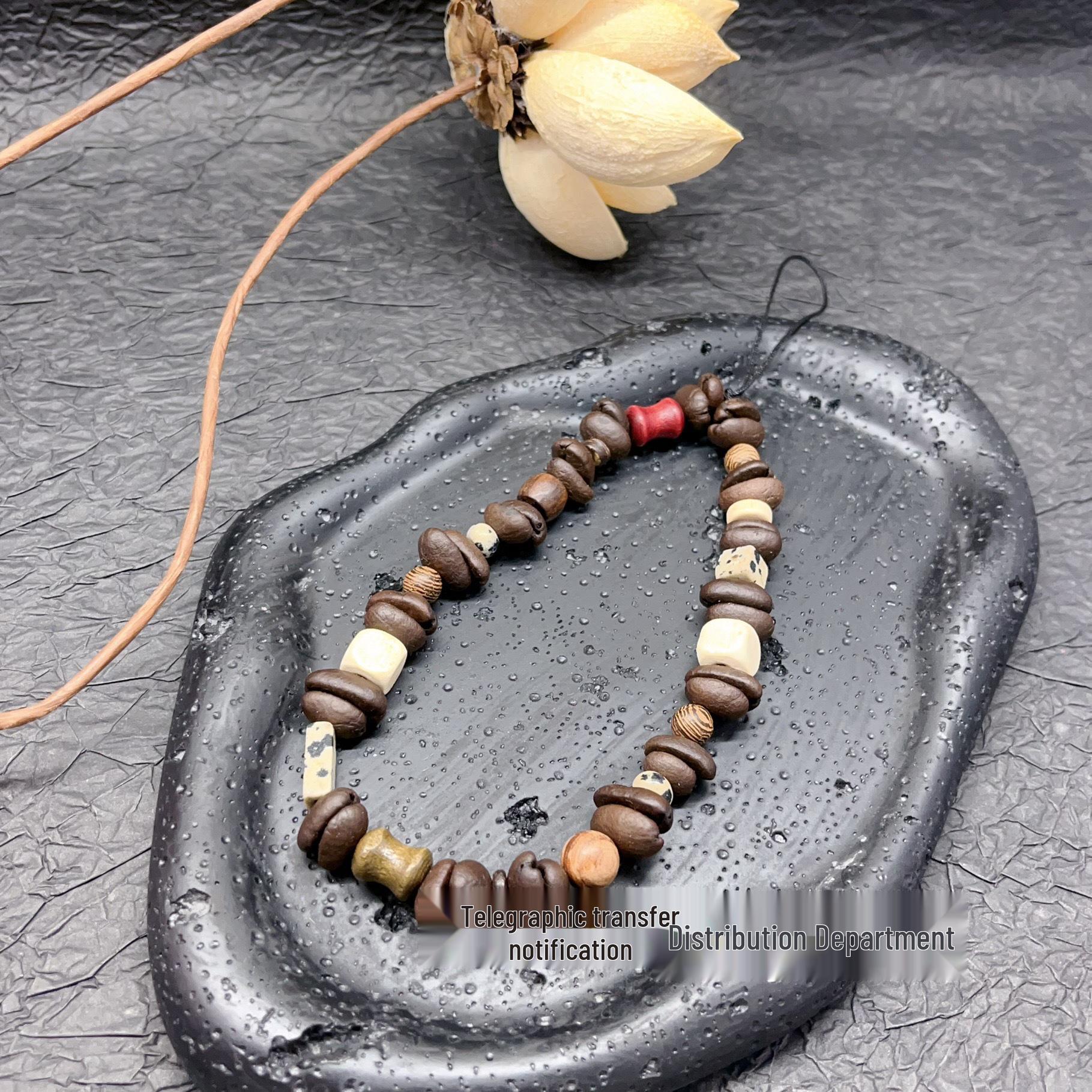 

Retro Literary Bodhi Coffee Bean Bracelet – Unique Design for Women