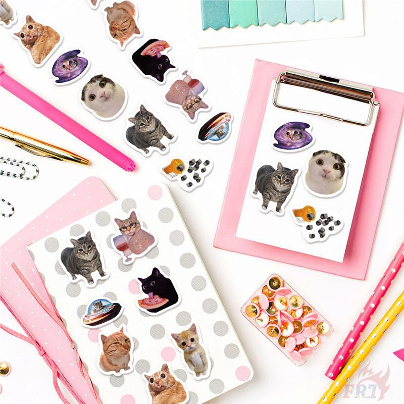 500Pcs/Roll Q Internet Celebrity Cats Kids Rewards Stickers - DIY Scrapbooks Album Decor Sealing Label Decals