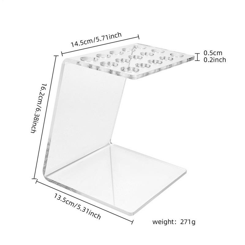 Acrylic Barber Tool Holder Acrylic Barber Tool Display Rack 15-Hole Design Scissor Barber Tool Holder For Professional