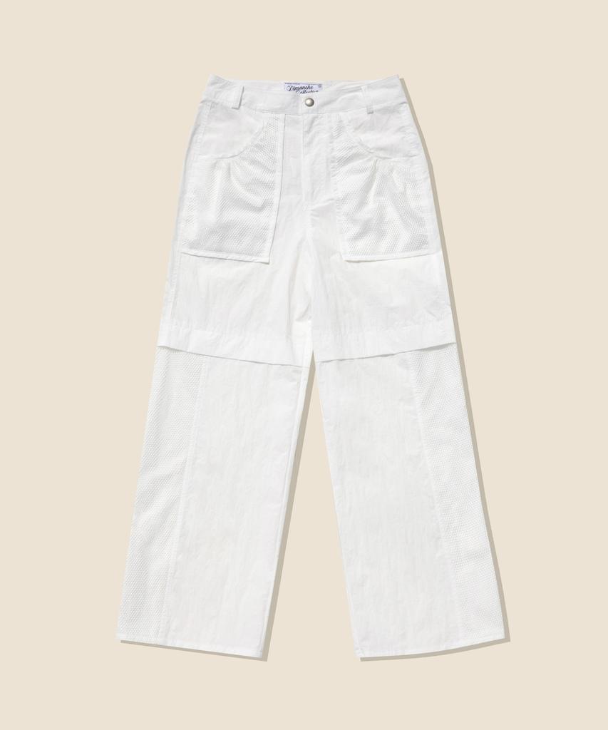 DIMANCHE Mesh Holiday Pants (White)