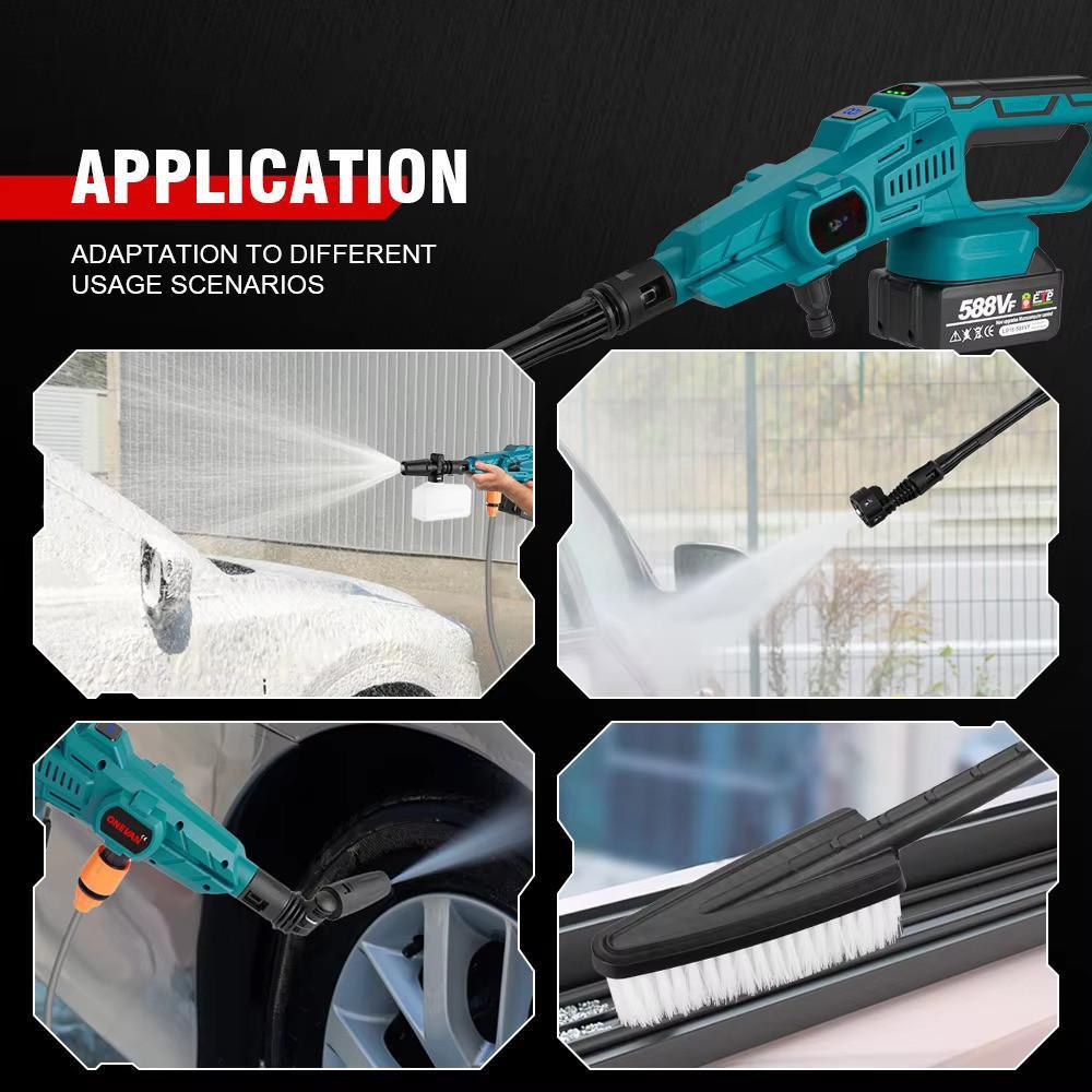 200Bar Brushless Electric Car Washer Household Portable Car Wash Water Gun 3500W High Pressure Garden Irrigation Water Gun