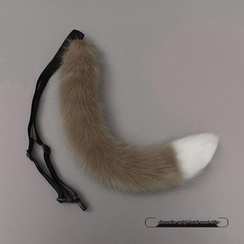 2023 Handmade Cute Fox & Cat Tail Cosplay Suit with Straps - Japanese Cat Girl Accessory
