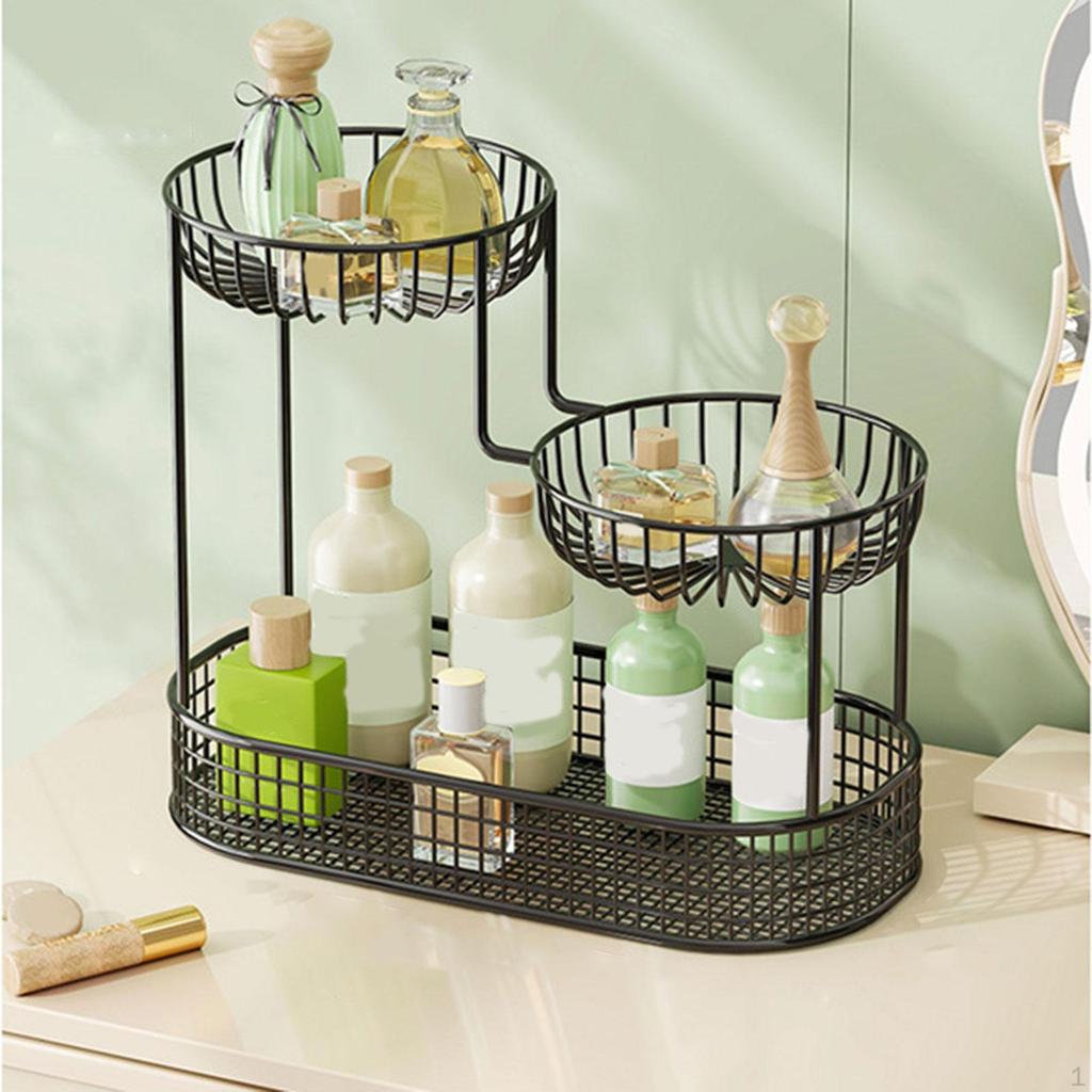 Cosmetic Rack Countertop Perfume Organizer Dresser Desk Shelf for