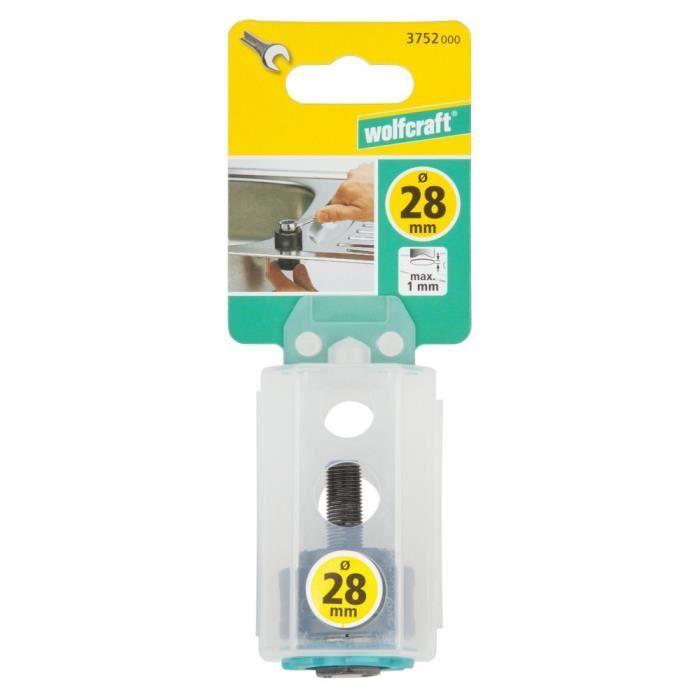 Wolfcraft - 1 emporte pièce pour évier inox ø 28