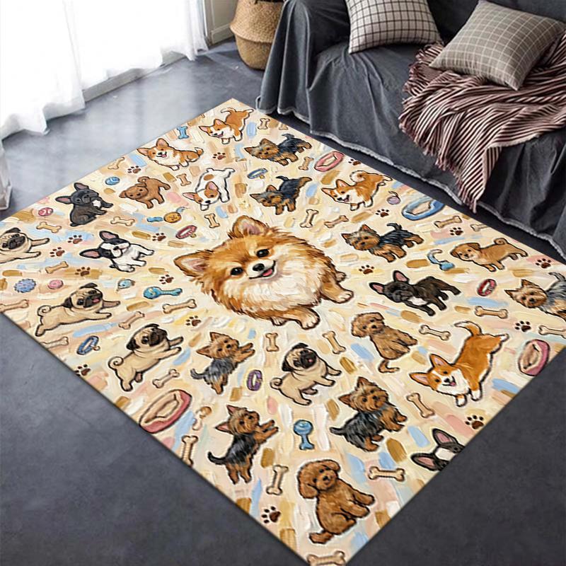 2025 New Cute Puppy Carpet Rug for Living Room Bedroom Home Sofa Decoration,Kids Play Non-slip Floor Mat