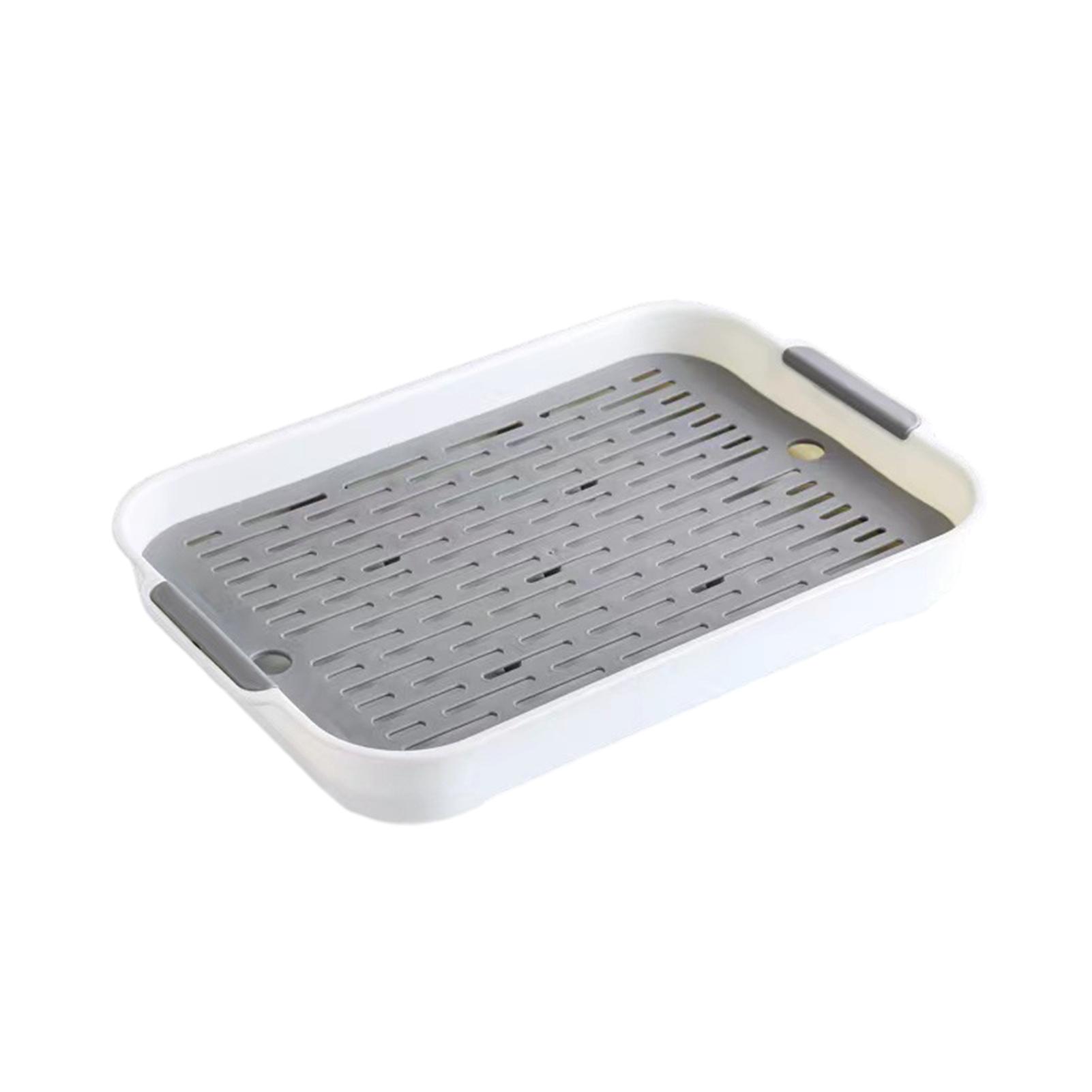 

Household Rectangular Water Cup Drainage Tray Reusable Plastic Cups Drain Tray For Kitchen Counter Small size