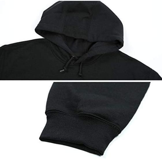 Carhartt Hoodie Sweatshirt Size Black Loose Brand Name Thick Wear Pullover, L, Men's, Unisex, Fit, Oversized, Top, Fleece-Lined, Hoodie, Fall/Winter