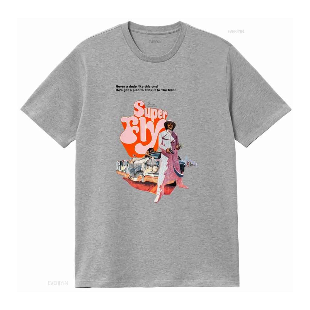 Super Fly T Shirt Classic Movie Retro Style Superfly Vintage Design Fashionable Vintage Washed Unisex Soft Homme Streetwear