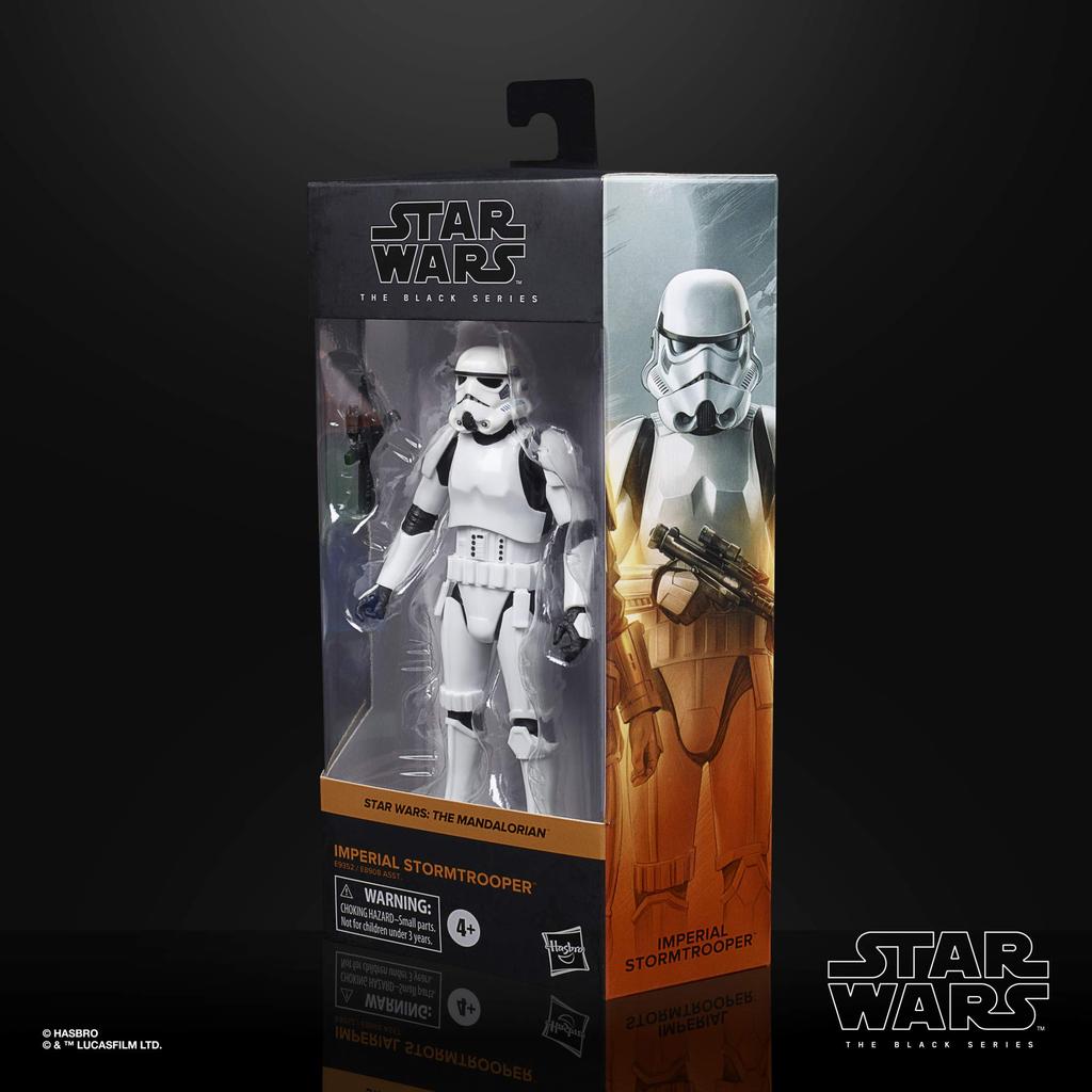 Hasbro Star Wars Black Series Imperial Stormtrooper and Mandalorian 15cm Collectible Action Ages Authentic Figure, 4+, E9352,