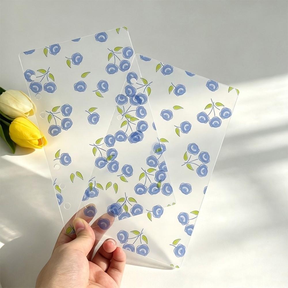 Floral Print Loose Leaf Notebook Transparent Handmade Scrapbook  School Office Supplies