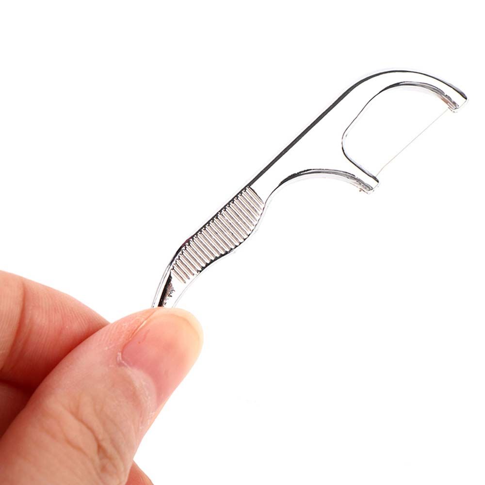 Cleaning Lightweight Oral Hygiene Floss Stick Dental Floss Stainless Steel Flosser Flossing Holder