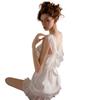 Xianyi Autumn and Winter Sexy Underwear Lace Princess Style Pajamas Women's Deep V Backless Satin Pajamas Loungewear Set 432