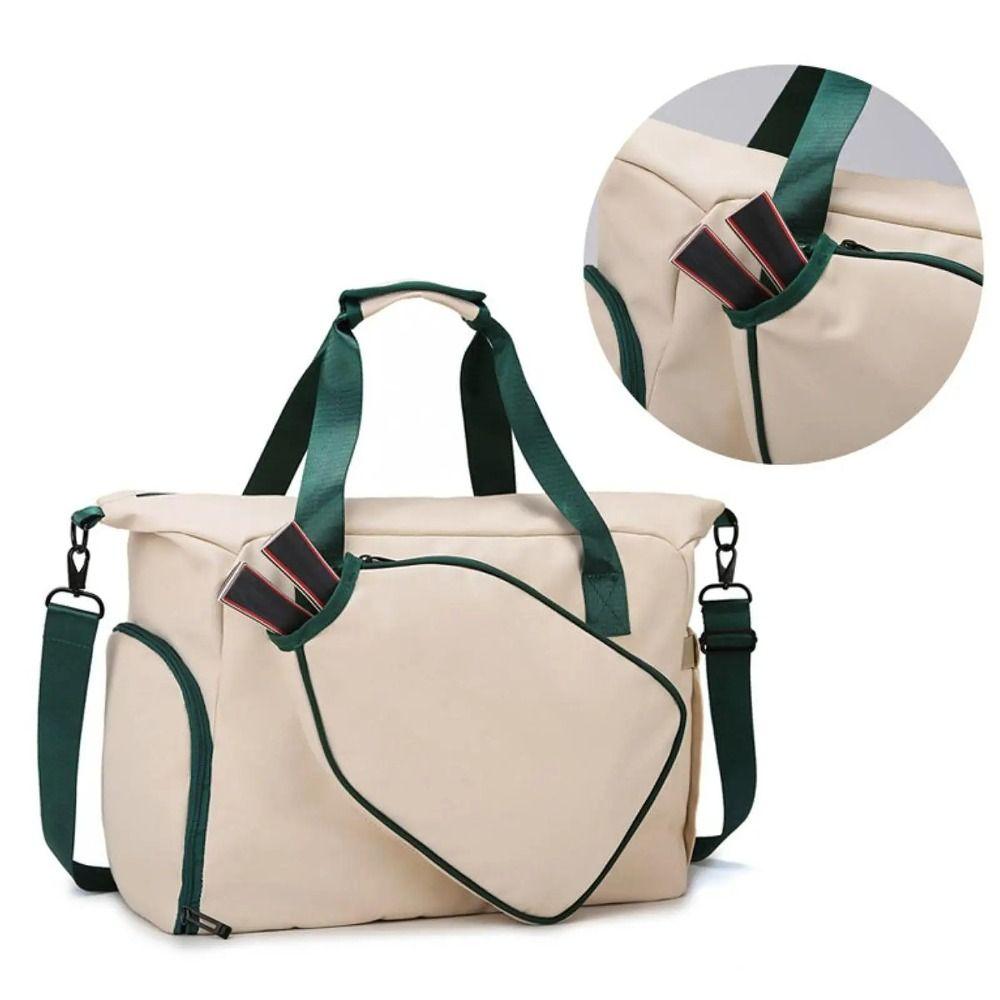 Nylon Pickleball Racket Shoulder Bag Large Capacity Pickleball Handbag  Outdoor Sports