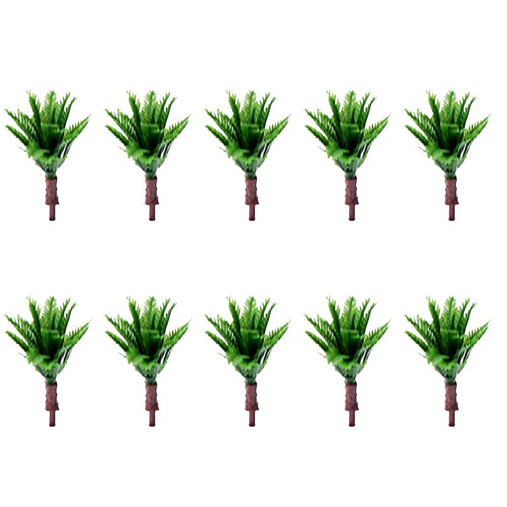 10pcs Artificial Miniature Palm Trees Scenery Layout Model Plastic Tree Train Coconut Rainforest Toys For Ho Train Layout