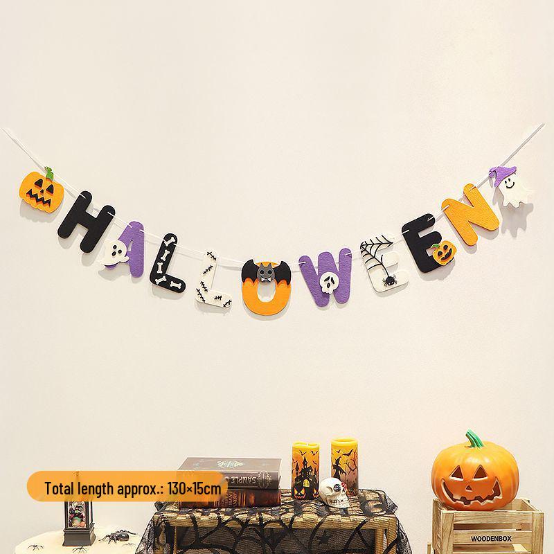 Halloween Hanging Decor: Flags, Flowers, and Ornaments for a Spooky Atmosphere