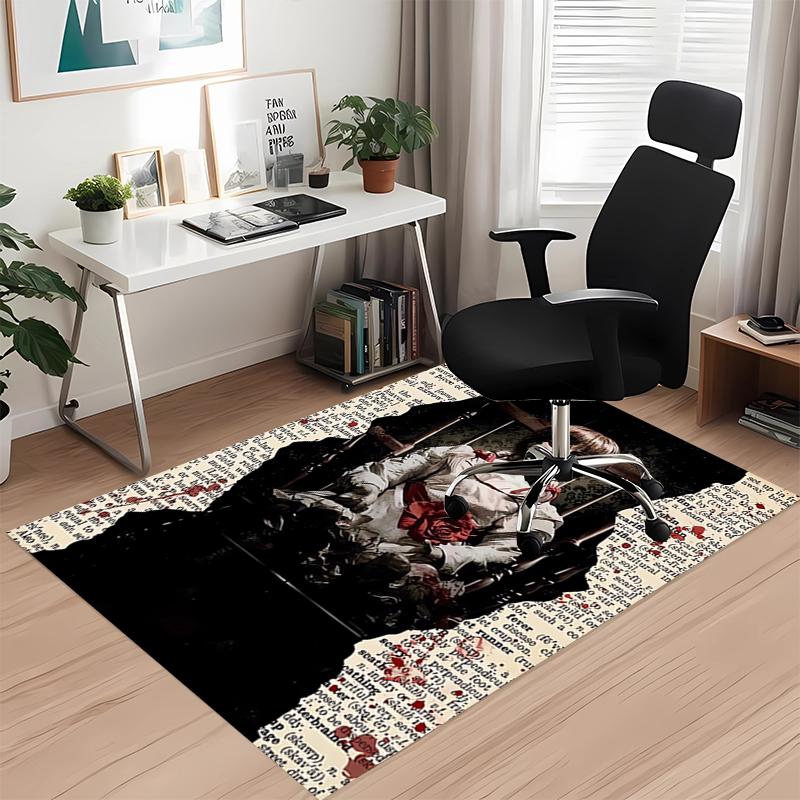 Halloween Horror Printed Carpet, for Office Chair Living Room Bedroom Kitchen Room Decor Gifts.