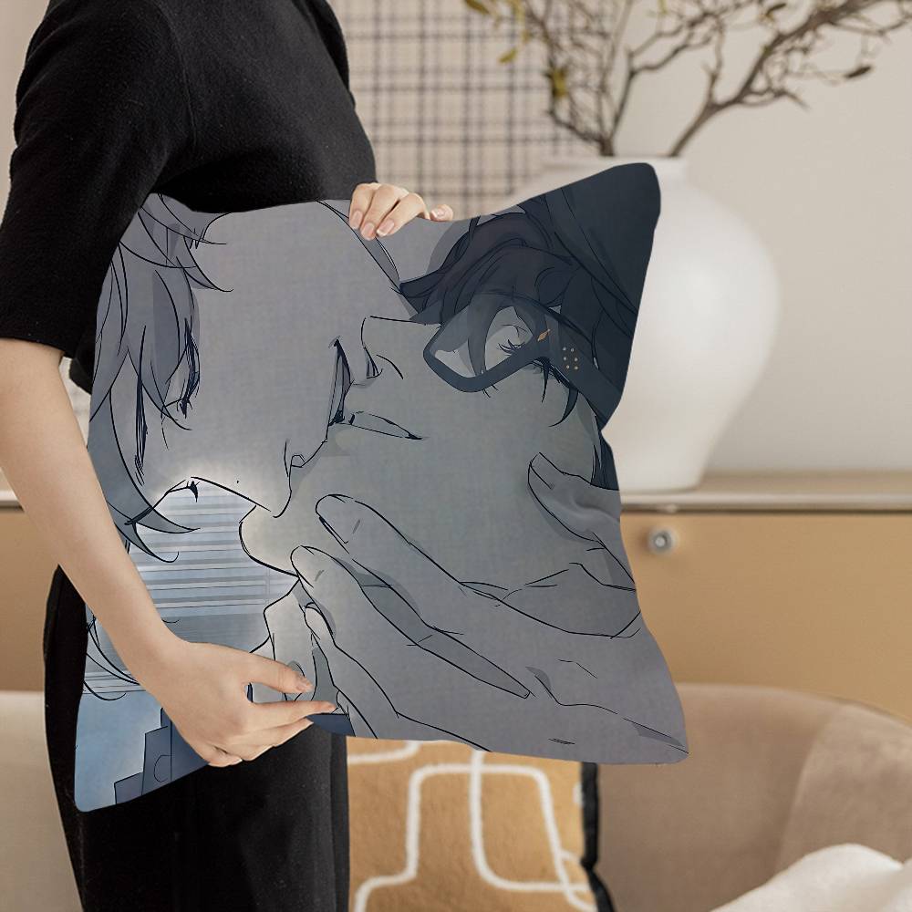 Korean Manhwa BL Anime Pillow Cover for Bedroom Room and Living Room Sofa Decorative Cushion Cover