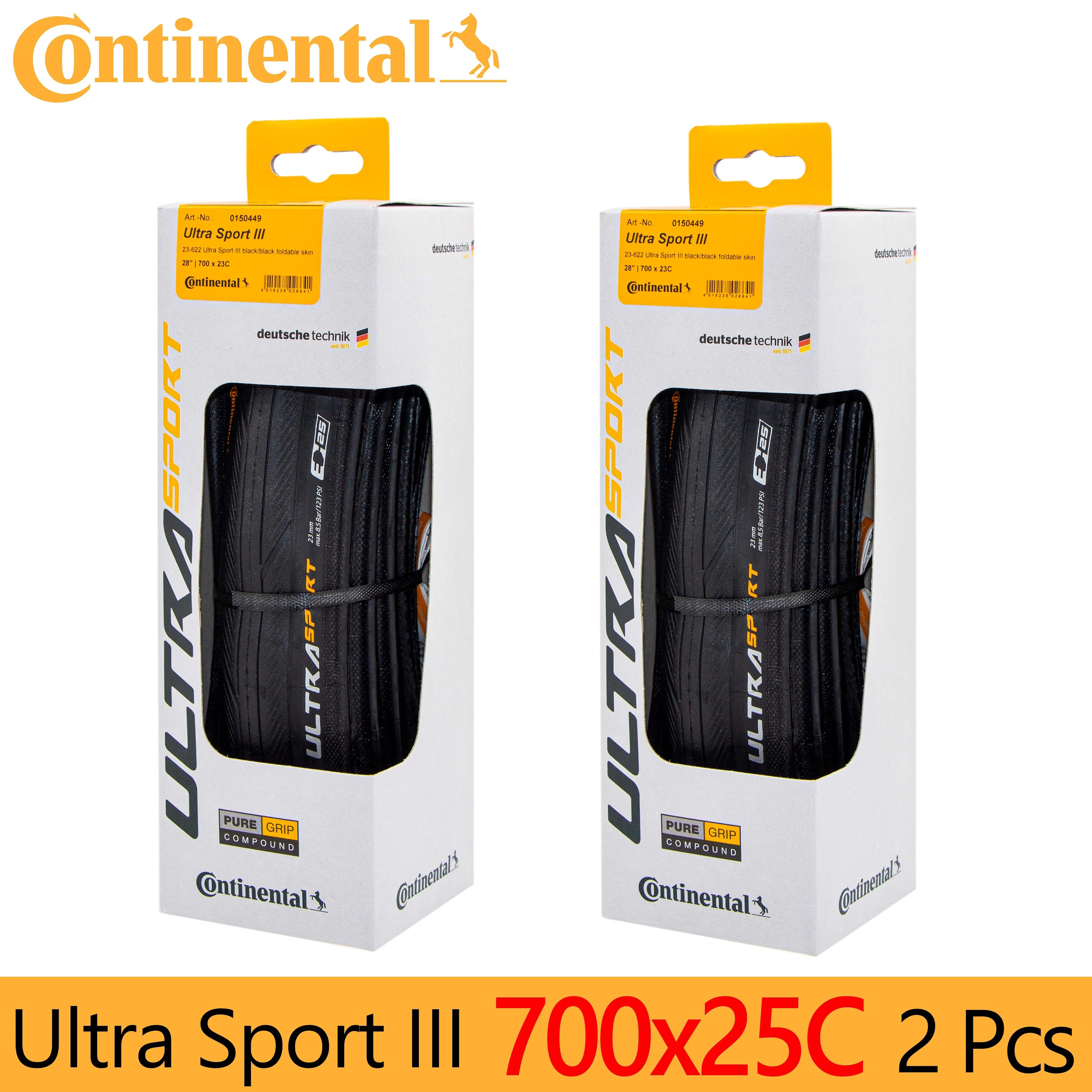 1Pair Continental ULTRA SPORT III Road Tire 700x23/25/28C Road Bicycle Clincher Foldable Tire 700X25C 2PCs