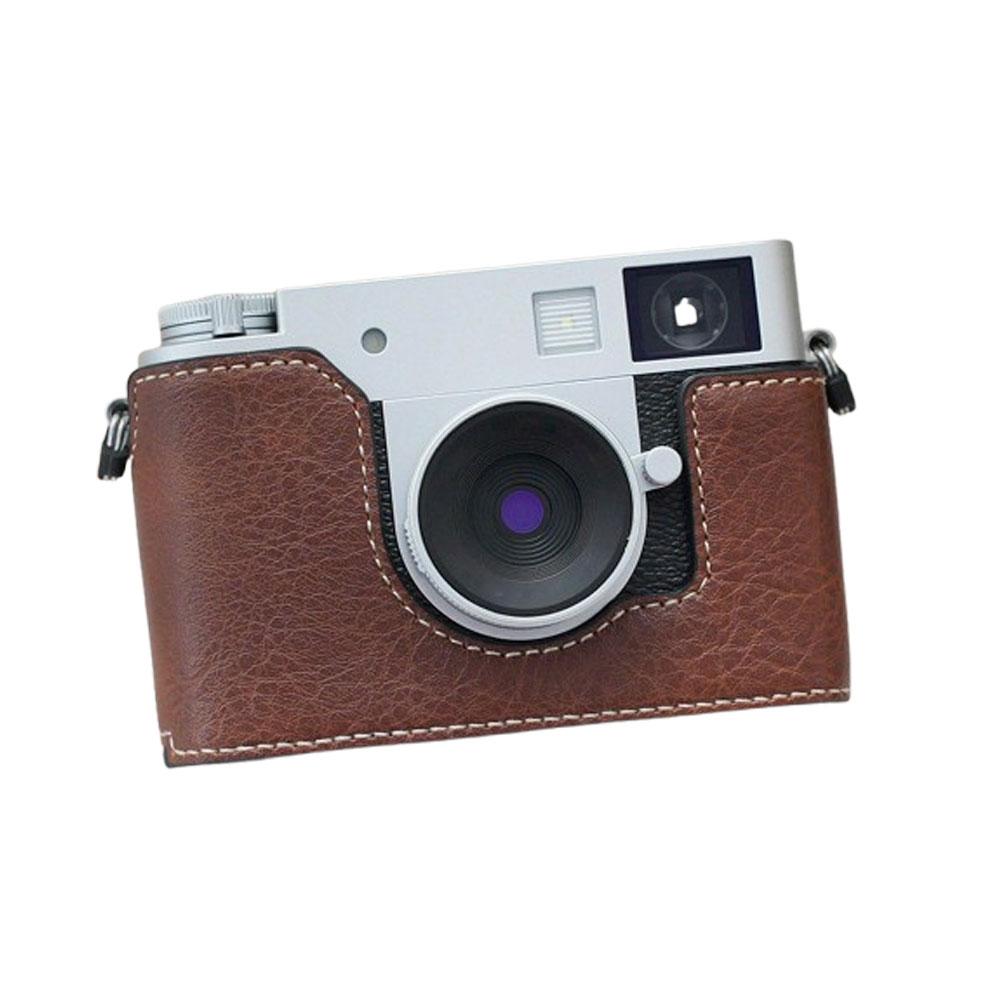 Half Body Leather Camera Bag For Fuji X-half Quick Release Protective Shell Bottom Cover Camera Carrying Bag