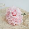 Multicolor Lifelike Flowers Bouquet 5 Heads Flower Bouquet Realistic Artificial Flower Rose  Gift
