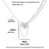 Blue & White Gradient Crushed Ice Heart Necklace - Women's Light Luxury Niche Clavicle Chain, Cool Original Design.