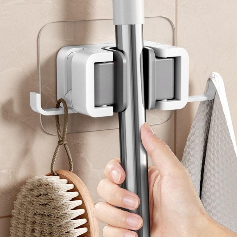 Kunststoff Bürsten Besen Halter Wandmontierter Besenstielhalter Praktischer Mopp-Clip für Zuhause