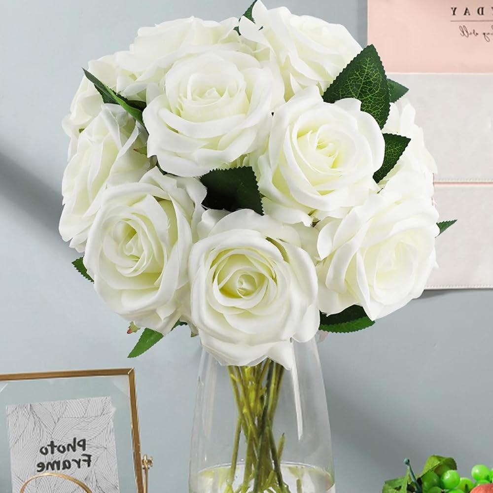 Artificial Flowers Silk Roses Valentine's Day Home Vase Decor Bonsai Room Yard Wedding Bridal Bouquet Holiday Party Diy Gift Box