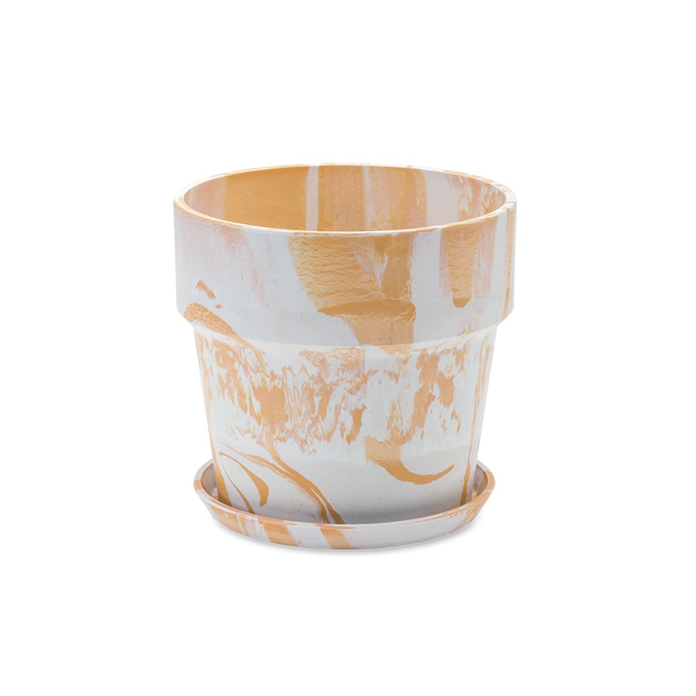 

POSH LIVING Urban Plant Pot, Milk/Lemon, Size 5, 81107