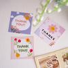 50Pcs 6*6CM Flower Thank You Cards For Gift Box Package Wrapping Holiday Cards Bakery Flower Shop Small Businesses