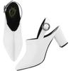 Shoetopia Croco Print Stylish Pointed Toe White Pumps For Women & Girls-Eu36